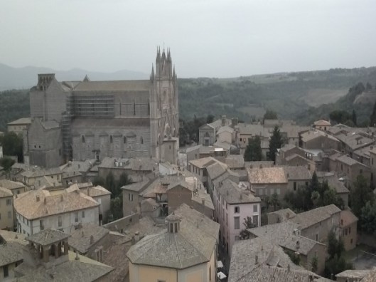 The Orvieto duomo and skyline of Orvieto