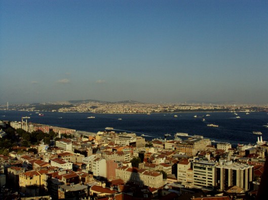 Galata Tower's view of the Istanbul skyline.